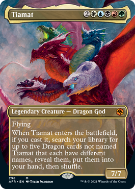 Tiamat (Borderless Alternate Art) [Dungeons & Dragons: Adventures in the Forgotten Realms] | L.A. Mood Comics and Games