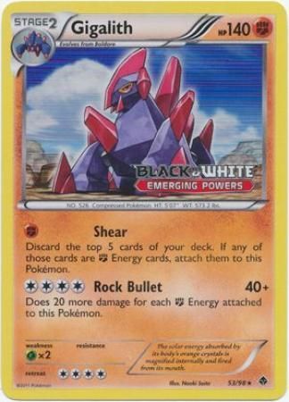 Gigalith (53/98) (Prerelease Promo) [Black & White: Black Star Promos] | L.A. Mood Comics and Games