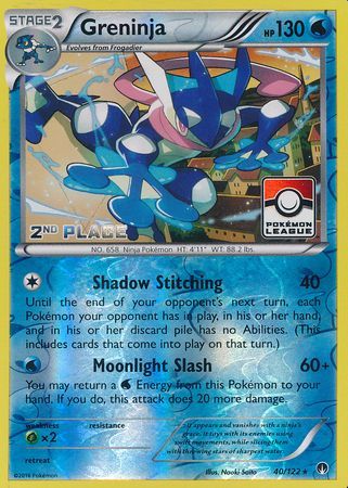 Greninja (40/122) (League Promo 2nd Place) [XY: BREAKpoint] | L.A. Mood Comics and Games