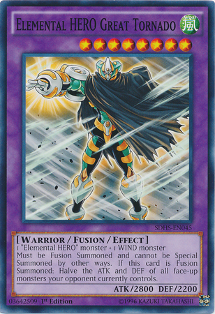 Elemental Hero Great Tornado [SDHS-EN045] Common | L.A. Mood Comics and Games