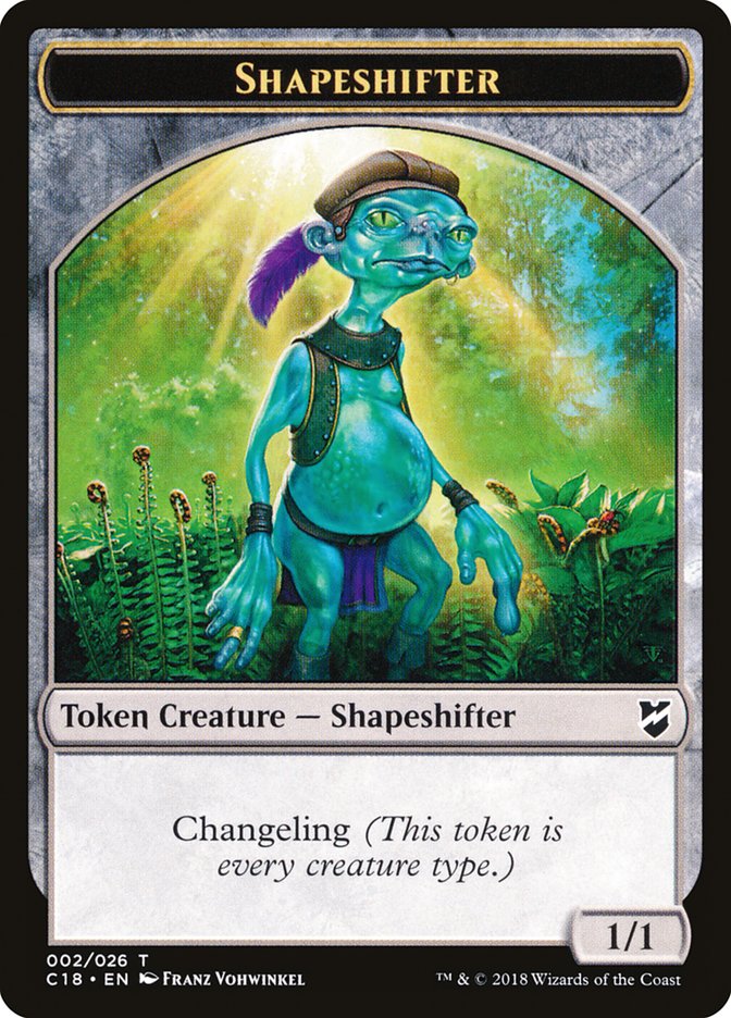 Zombie // Shapeshifter Double-Sided Token [Commander 2018 Tokens] | L.A. Mood Comics and Games