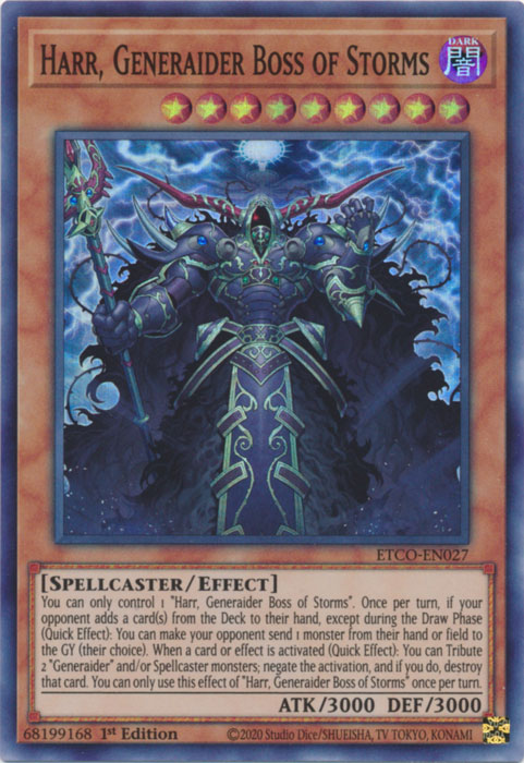 Harr, Generaider Boss of Storms [ETCO-EN027] Super Rare | L.A. Mood Comics and Games