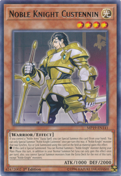 Noble Knight Custennin [MP19-EN141] Rare | L.A. Mood Comics and Games