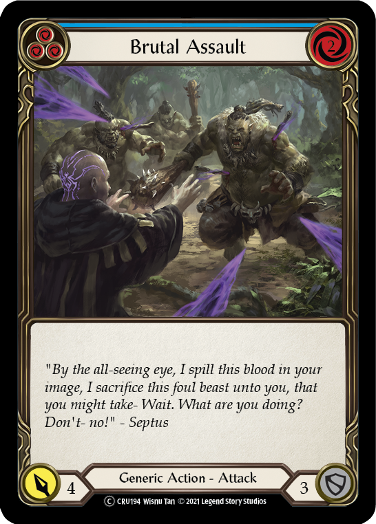 Brutal Assault (Blue) [U-CRU194] (Crucible of War Unlimited)  Unlimited Normal | L.A. Mood Comics and Games