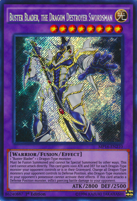 Buster Blader, the Dragon Destroyer Swordsman [MP16-EN210] Secret Rare | L.A. Mood Comics and Games