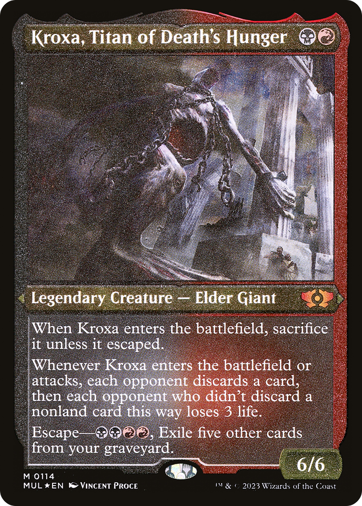 Kroxa, Titan of Death's Hunger (Foil Etched) [Multiverse Legends] | L.A. Mood Comics and Games