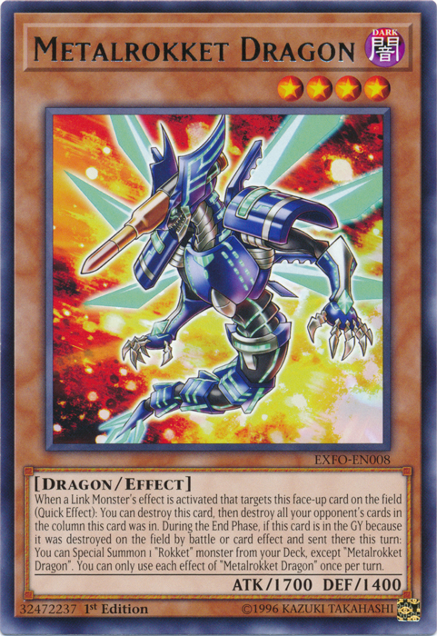 Metalrokket Dragon [EXFO-EN008] Rare | L.A. Mood Comics and Games