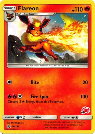 Flareon (SM186) (Charizard Stamp #44) [Battle Academy 2020] | L.A. Mood Comics and Games