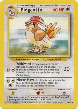 Pidgeotto (22/102) [Base Set Unlimited] | L.A. Mood Comics and Games