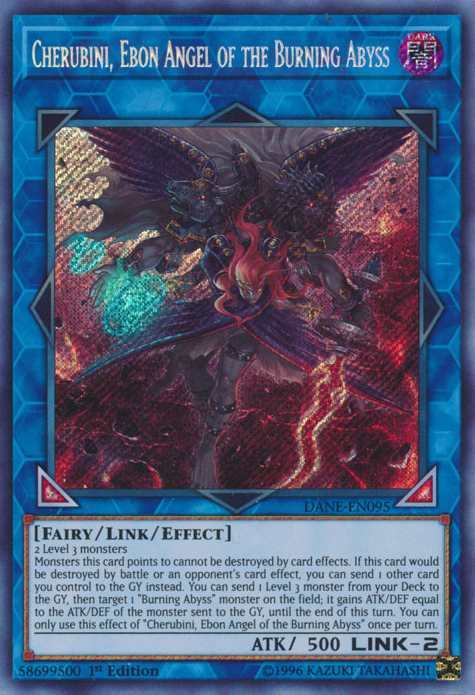 Cherubini, Ebon Angel of the Burning Abyss [DANE-EN095] Secret Rare | L.A. Mood Comics and Games