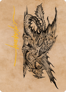 Ancient Brass Dragon Art Card (49) (Gold-Stamped Signature) [Commander Legends: Battle for Baldur's Gate Art Series] | L.A. Mood Comics and Games