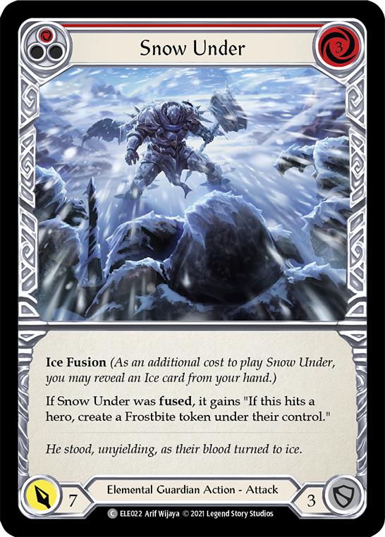 Snow Under (Red) [ELE022] (Tales of Aria)  1st Edition Rainbow Foil | L.A. Mood Comics and Games
