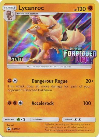 Lycanroc (SM118) (Staff Prerelease Promo) [Sun & Moon: Black Star Promos] | L.A. Mood Comics and Games