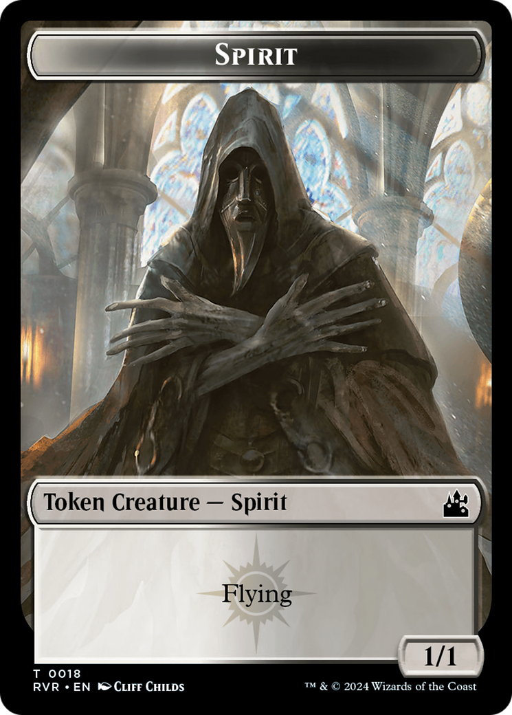 Spirit (0018) // Beast Double-Sided Token [Ravnica Remastered Tokens] | L.A. Mood Comics and Games
