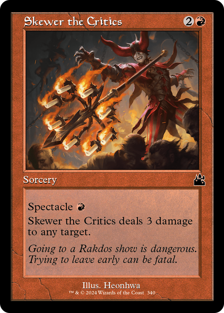 Skewer the Critics (Retro Frame) [Ravnica Remastered] | L.A. Mood Comics and Games