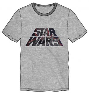 Star Wars Episode 9 Logo Grey Tee MED | L.A. Mood Comics and Games