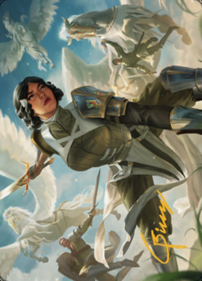 Resolute Reinforcements Art (Gold-Stamped Signature) [Dominaria United Art Series] | L.A. Mood Comics and Games