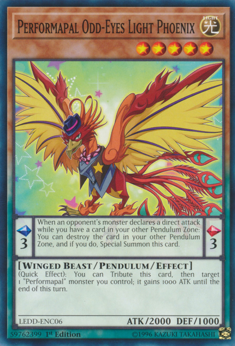 Performapal Odd-Eyes Light Phoenix [LEDD-ENC06] Common | L.A. Mood Comics and Games