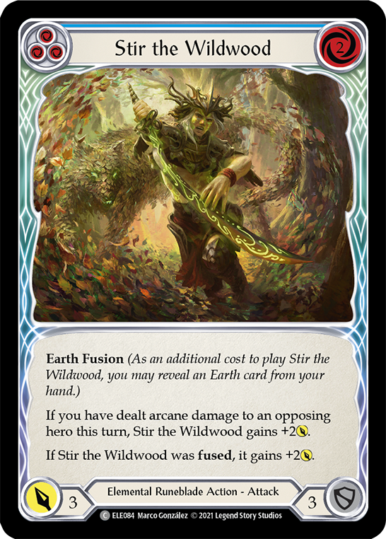 Stir the Wildwood (Blue) [ELE084] (Tales of Aria)  1st Edition Rainbow Foil | L.A. Mood Comics and Games