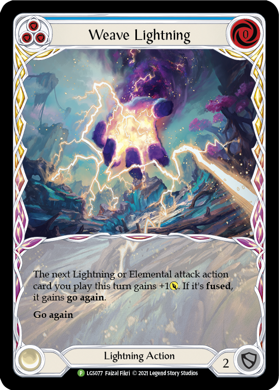 Weave Lightning (Blue) [LGS077] (Promo)  Rainbow Foil | L.A. Mood Comics and Games