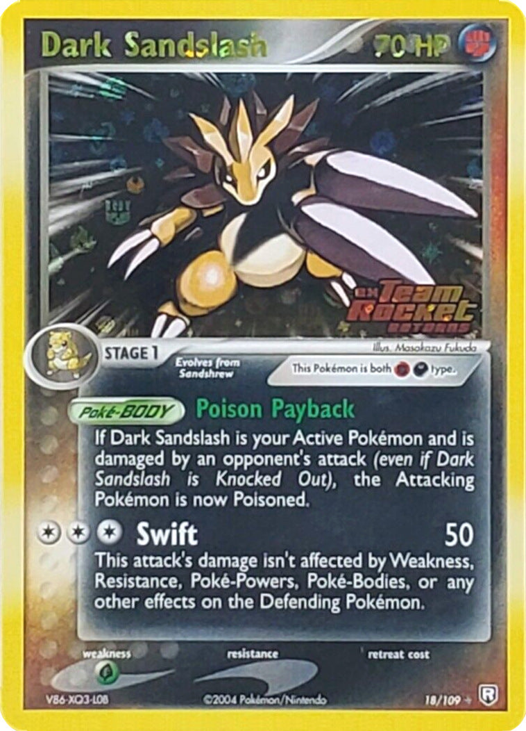 Dark Sandslash (18/109) (Stamped) [EX: Team Rocket Returns] | L.A. Mood Comics and Games