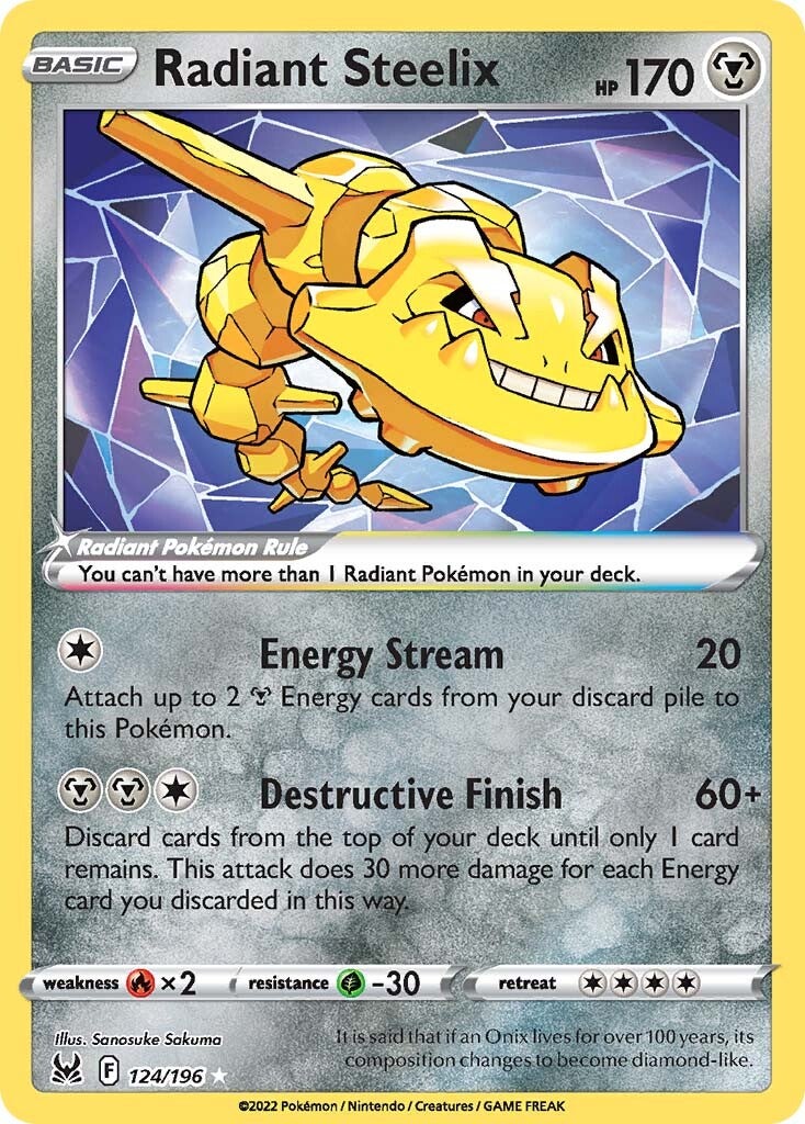 Radiant Steelix (124/196) [Sword & Shield: Lost Origin] | L.A. Mood Comics and Games