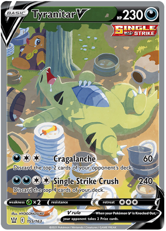 Tyranitar V (155/163) [Sword & Shield: Battle Styles] | L.A. Mood Comics and Games