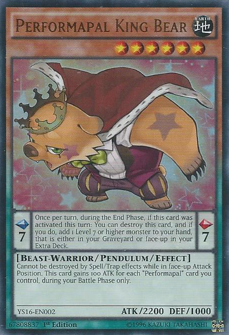 Performapal King Bear [YS16-EN002] Ultra Rare | L.A. Mood Comics and Games