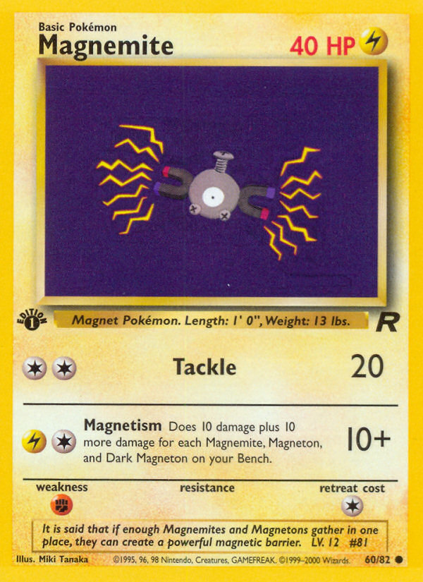 Magnemite (60/82) [Team Rocket 1st Edition] | L.A. Mood Comics and Games