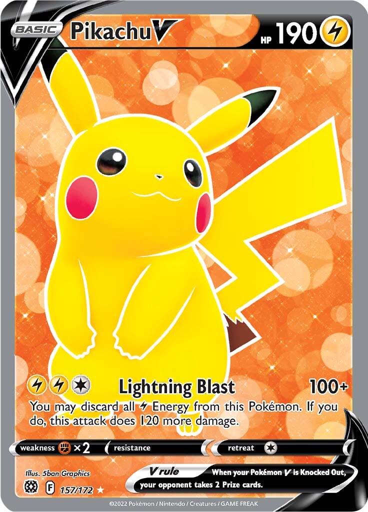 Pikachu V (157/172) [Sword & Shield: Brilliant Stars] | L.A. Mood Comics and Games