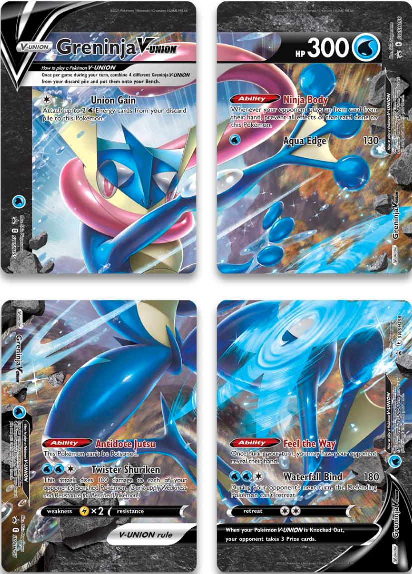 Greninja V-Union (Set of 4) [Sword & Shield: Black Star Promos] | L.A. Mood Comics and Games