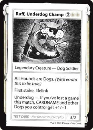 Ruff, Underdog Champ (2021 Edition) [Mystery Booster Playtest Cards] | L.A. Mood Comics and Games