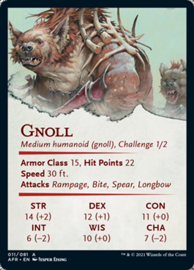 Gnoll Art Card [Dungeons & Dragons: Adventures in the Forgotten Realms Art Series] | L.A. Mood Comics and Games