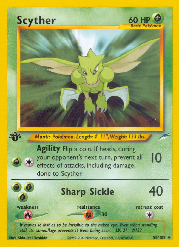 Scyther (55/105) [Neo Destiny 1st Edition] | L.A. Mood Comics and Games