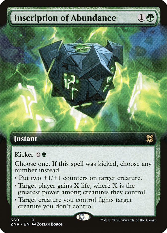 Inscription of Abundance (Extended Art) [Zendikar Rising] | L.A. Mood Comics and Games