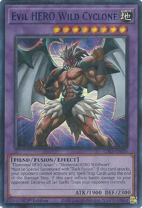 Evil HERO Wild Cyclone (Blue) [LDS3-EN030] Ultra Rare | L.A. Mood Comics and Games