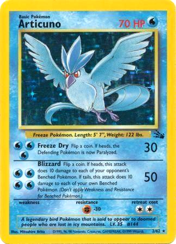 Articuno (2/62) [Fossil Unlimited] | L.A. Mood Comics and Games