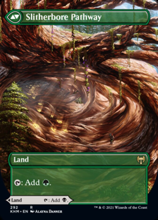Darkbore Pathway // Slitherbore Pathway (Borderless Alternate Art) [Kaldheim] | L.A. Mood Comics and Games