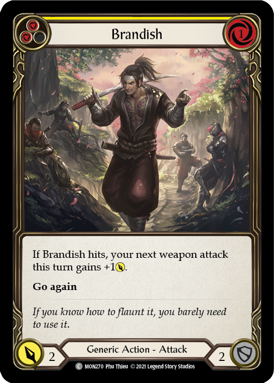 Brandish (Yellow) [MON270-RF] (Monarch)  1st Edition Rainbow Foil | L.A. Mood Comics and Games
