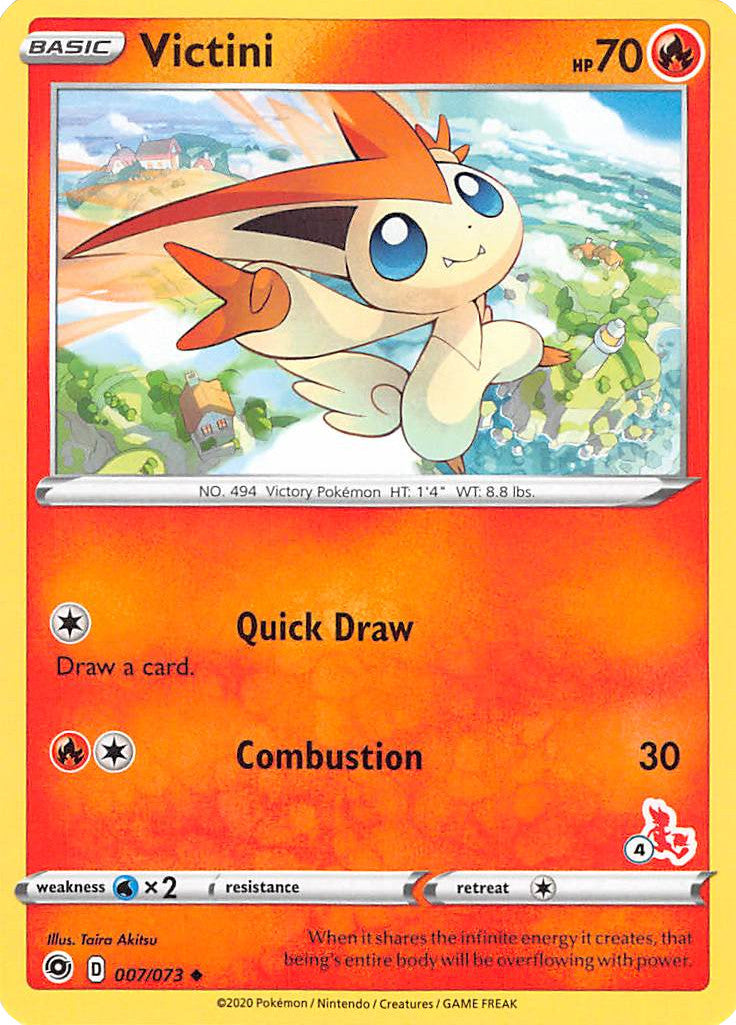 Victini (007/073) (Cinderace Stamp #4) [Battle Academy 2022] | L.A. Mood Comics and Games