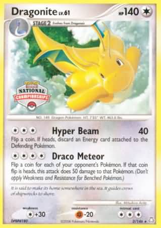 Dragonite (2/146) (National Championship) [Diamond & Pearl: Legends Awakened] | L.A. Mood Comics and Games