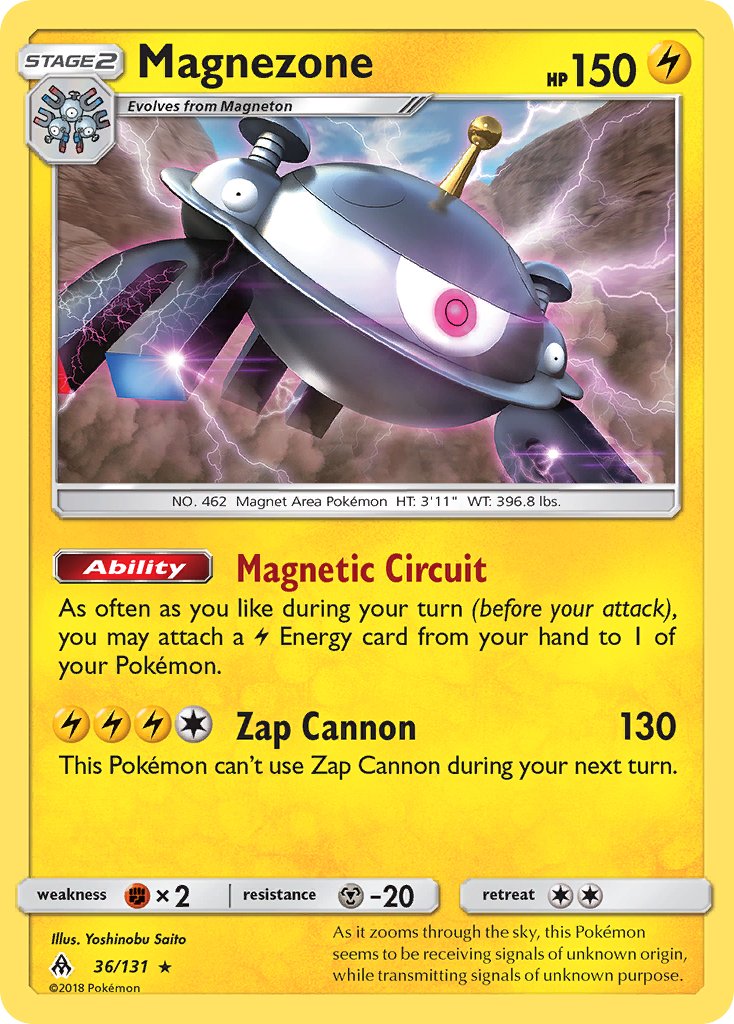 Magnezone (36/131) (Prerelease Kit Exclusive) (Theme Deck Exclusive) [Sun & Moon: Forbidden Light] | L.A. Mood Comics and Games