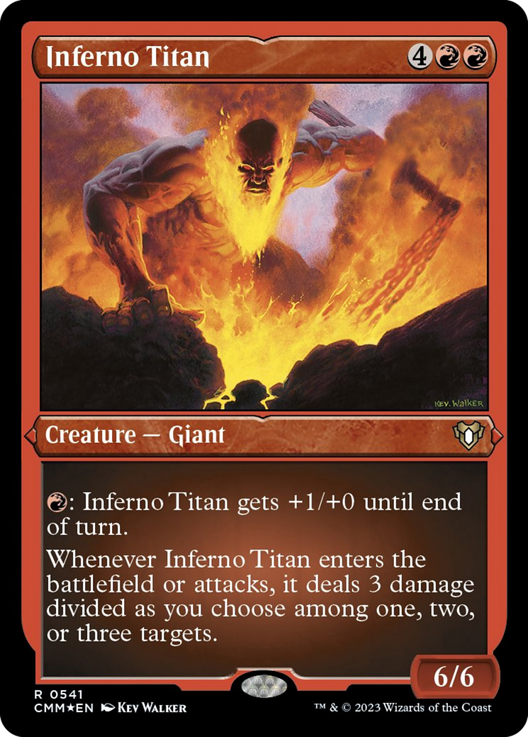 Inferno Titan (Foil Etched) [Commander Masters] | L.A. Mood Comics and Games