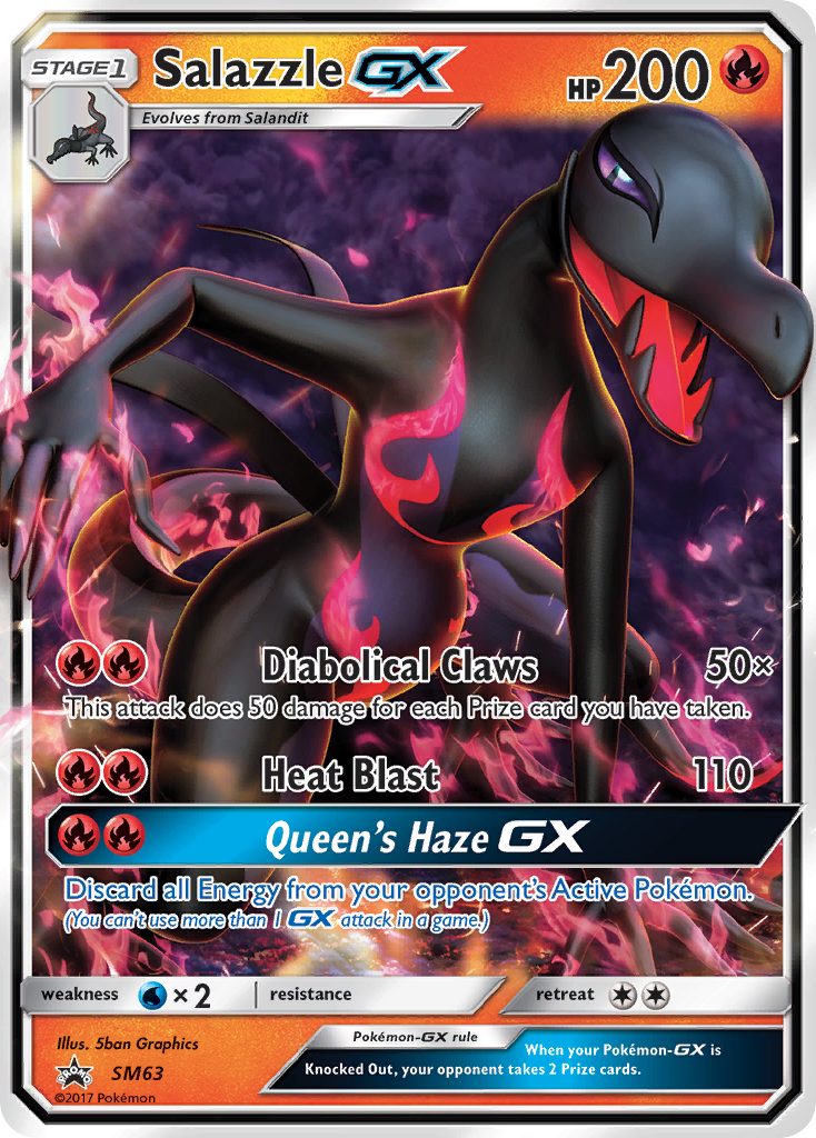 Salazzle GX (SM63) [Sun & Moon: Black Star Promos] | L.A. Mood Comics and Games