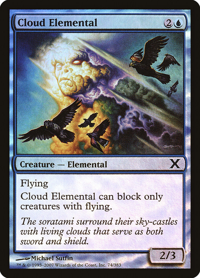 Cloud Elemental (Premium Foil) [Tenth Edition] | L.A. Mood Comics and Games