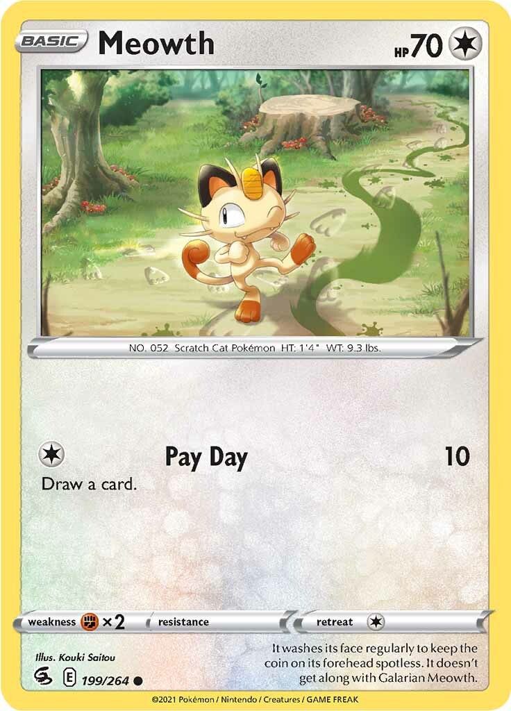 Meowth (199/264) [Sword & Shield: Fusion Strike] | L.A. Mood Comics and Games