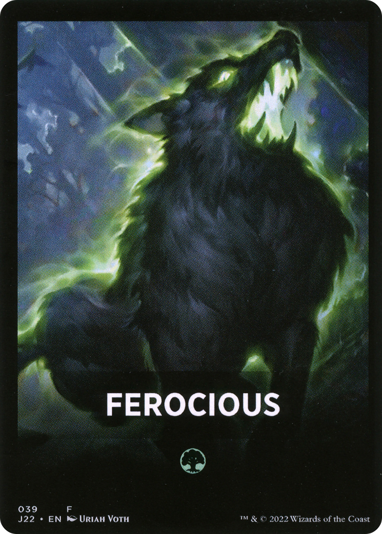Ferocious Theme Card [Jumpstart 2022 Front Cards] | L.A. Mood Comics and Games