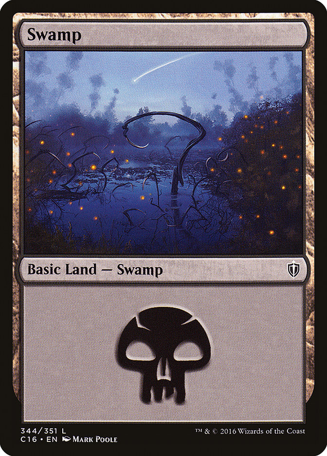 Swamp (344) [Commander 2016] | L.A. Mood Comics and Games
