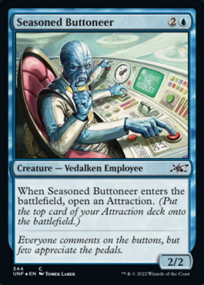 Seasoned Buttoneer (Galaxy Foil) [Unfinity] | L.A. Mood Comics and Games
