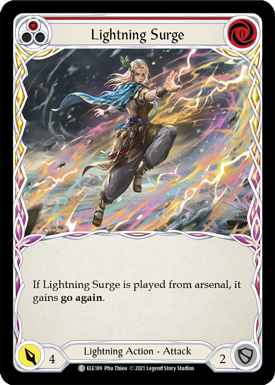 Lightning Surge (Red) [ELE189] (Tales of Aria)  1st Edition Normal | L.A. Mood Comics and Games
